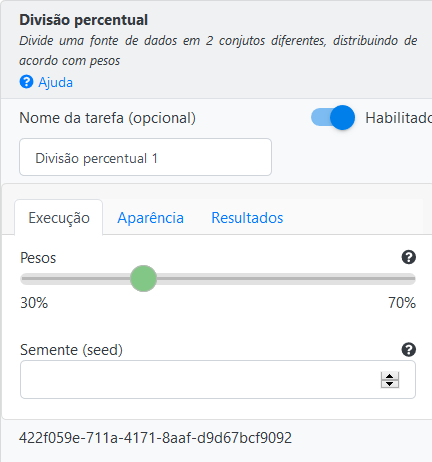 Dividir percentual
