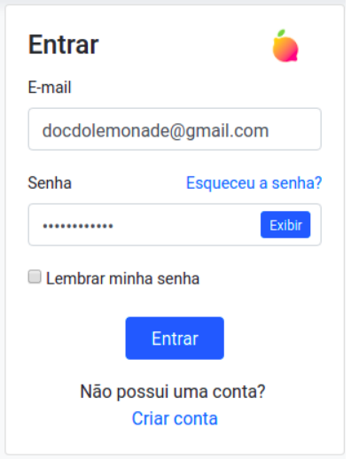 Login - Preenchido