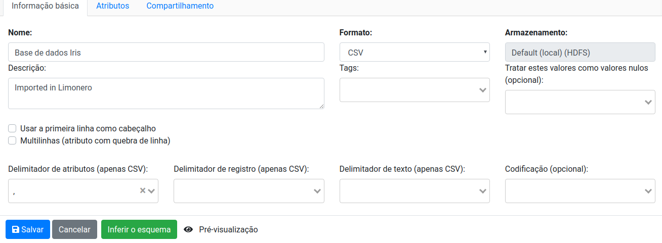 Informações da Base de Dados