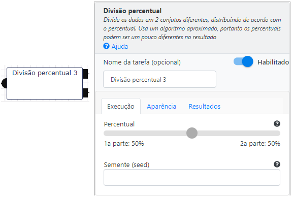 Divisão Percentual