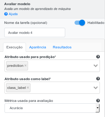 Tabela - Avaliar modelo