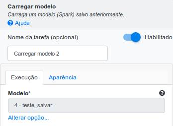 Tabela - Carregar modelo
