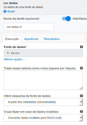 Tabela - Ler dados