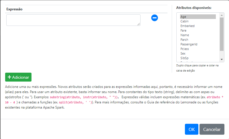 Expressões de filtros