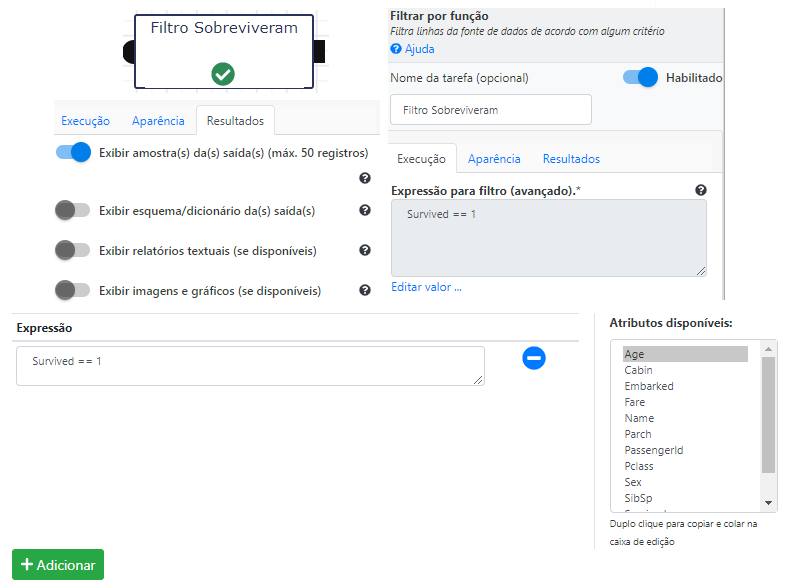 Filtrar por Função - Sobreviveram