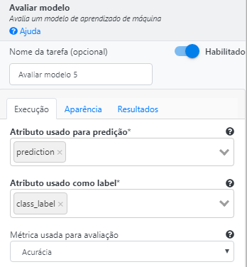 Formulário Avaliar Modelo