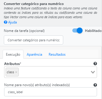 Formulário Converter Categórico