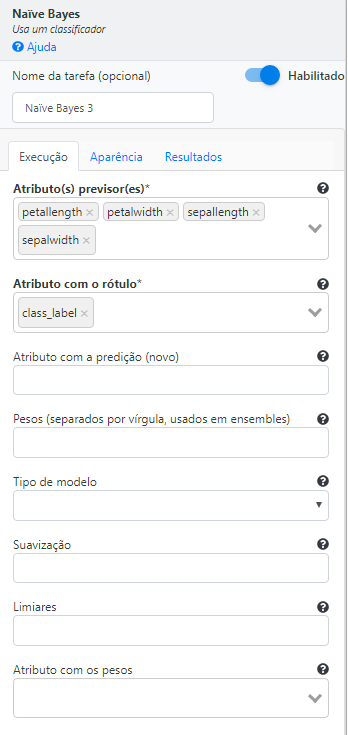 Formulário Naive Bayes