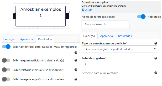 Operação Amostrar Exemplos