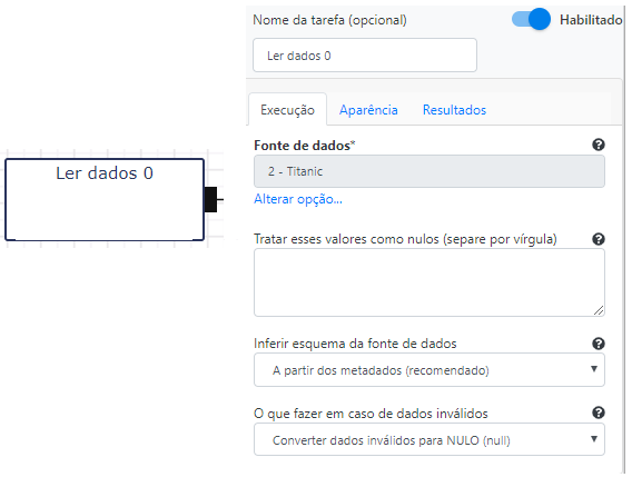 Operação Ler dados