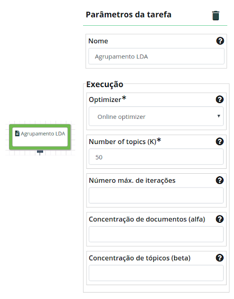 Operação Agrupamento LDA